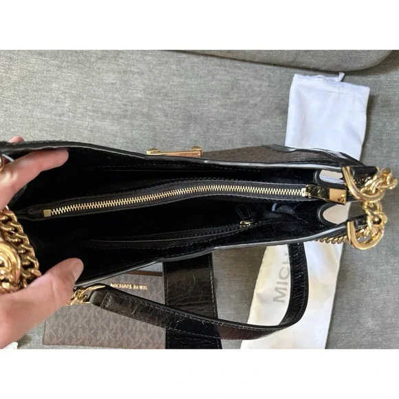 MICHAEL KORS Whitney Signature Small Logo Brown Purse, Wallet, Dustbag MSRP $457